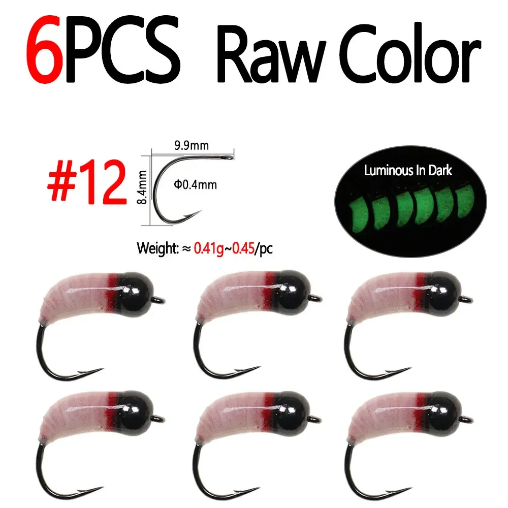 6pcs Raw Color Sz 12