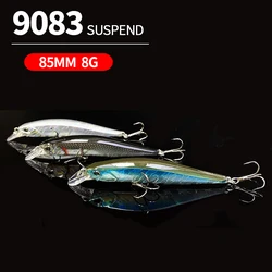 Señuelos de Pesca de pececillos, cebos duros artificiales para buceo profundo, Wobbler, Trolling, Swimbait, accesorios Jerkbait, 85mm, 8g