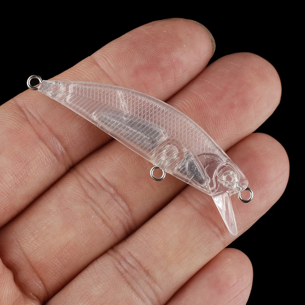 Chan'sHuang 20 piezas cebo en blanco sin pintar 55/50mm Wobblers que se hunden pececillo silencioso DIY hecho a mano aparejos de señuelo de pesca Artificial - imagen 4