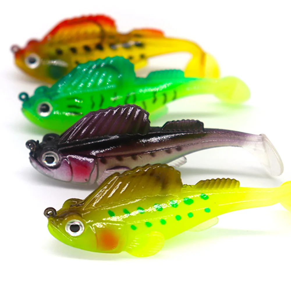 Señuelos de plástico suave para pesca, anzuelos para pesca de enmalle, durmiente oscuro, 10 piezas, 6,5 cm, 12g, 9cm, 22g, sábalo, Swimbaits, perca, Lucio, Zander, plantilla de pesca, Softbait - imagen 3