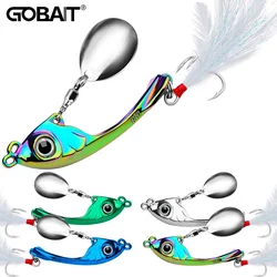 Cebo giratorio de 7,5g, 11g, 15g, VIB, plantilla de Metal, señuelo de Pesca giratorio, cuchara Wobbler, gancho giratorio, vibración, hundimiento, Pesca giratoria