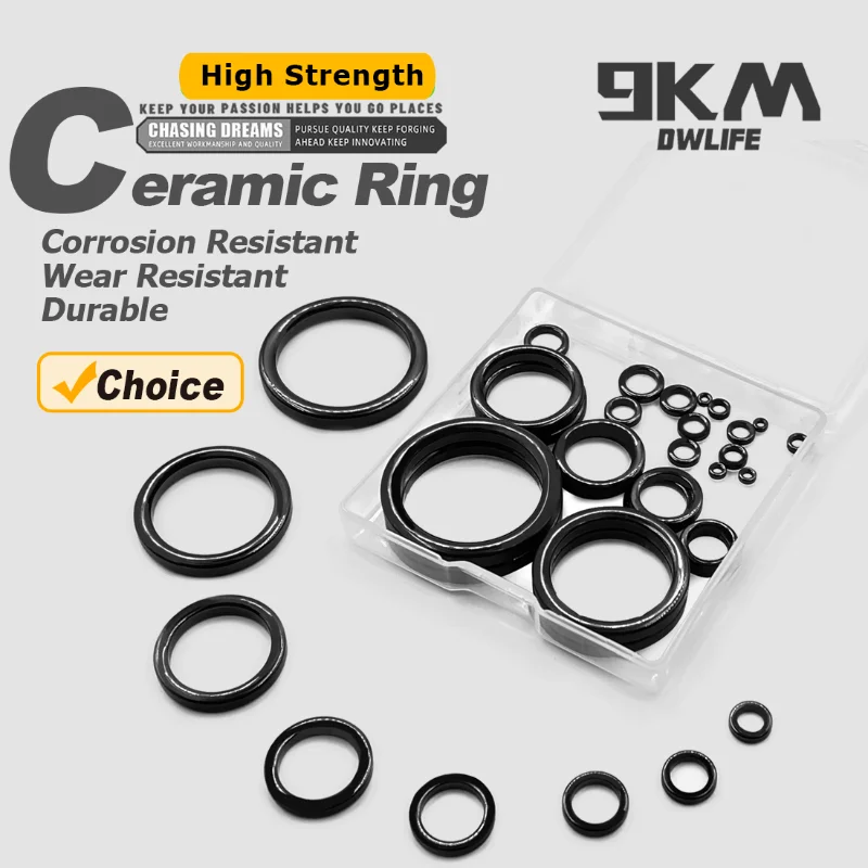 Kit de anillos guía de alconita para reparación de cañas