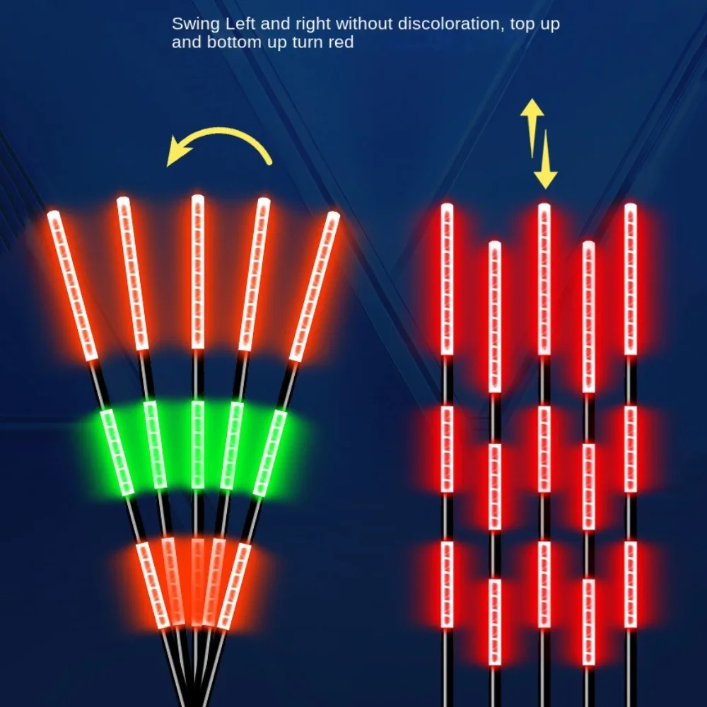 Flotador de pesca electrónico con indicador, 2 luces, tubo de deriva antideslizante, flotadores de pesca en roca, boya de cola larga, boya para pesca nocturna - imagen 4