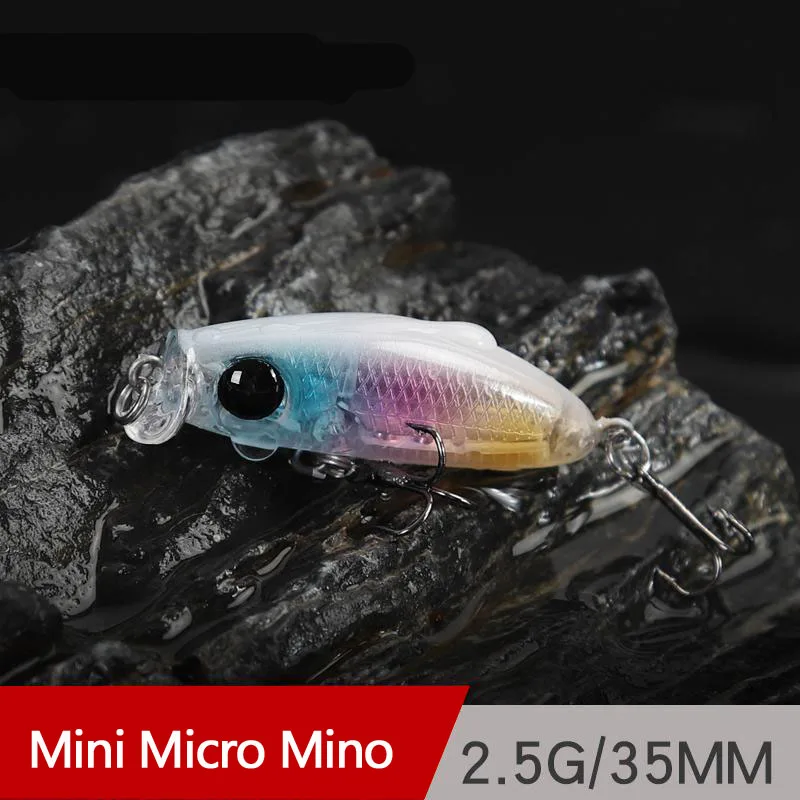 Mini cebo biónico giratorio Minnow, cebo duro, Swinger de pesca, 35mm, 2,5G, trucha, perca, cebo falso, aparejos de pesca de invierno, nuevo - imagen 4