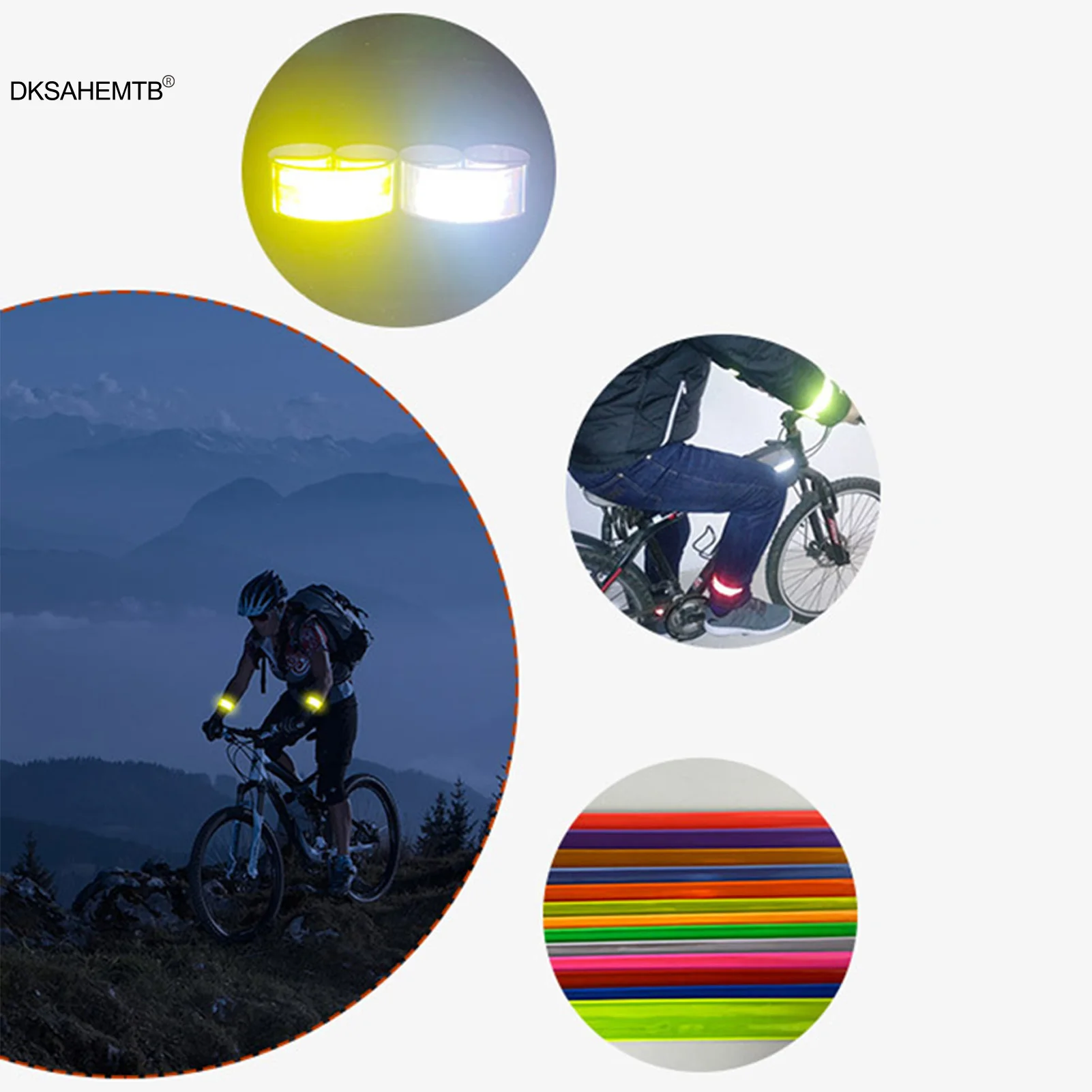 Cinta reflectante deportiva para correr de noche, ejercicio de ciclismo, entrenamiento deportivo, correas reflectantes de seguridad, práctico accesorio para deportes al aire libre - imagen 4