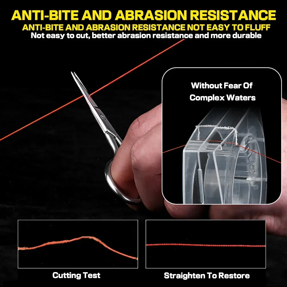 Nuevo hilo de pescar multifilamento PE de 9/16 hebras, cable principal trenzado liso duradero depredatorio, fuerte fuerza de tracción de 300M, 20-161lb - imagen 4