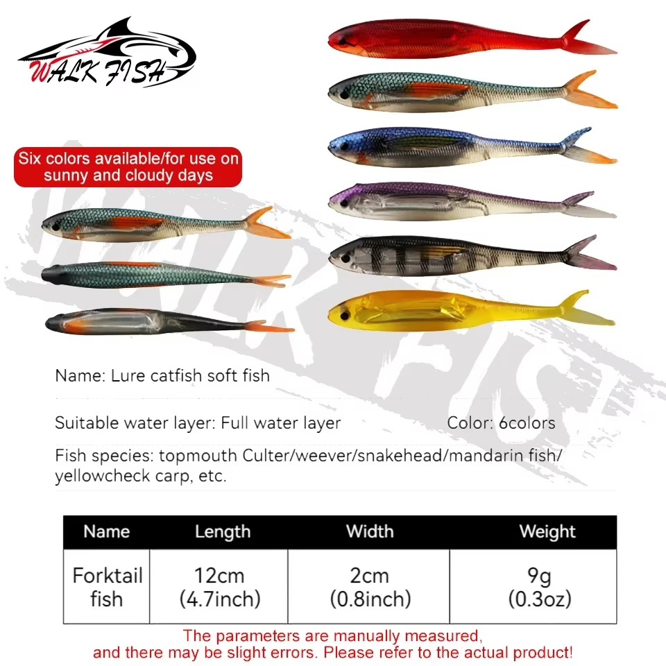 Señuelo blando 3D Walk Fish – Cola de pato para pesca marina - imagen 5
