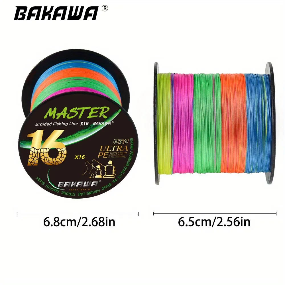 Línea de pesca trenzada de 16 hebras BAKAWA, accesorios de pesca trenzada de PE de 300M, cables, equipo de pesca de carpa, productos de pesca de carpa - imagen 4