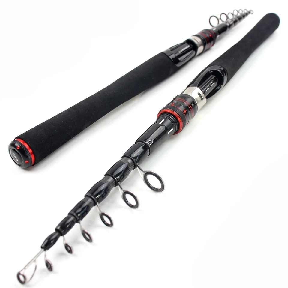 Caña de pesca compacta y portátil para aventuras de pesca versátiles