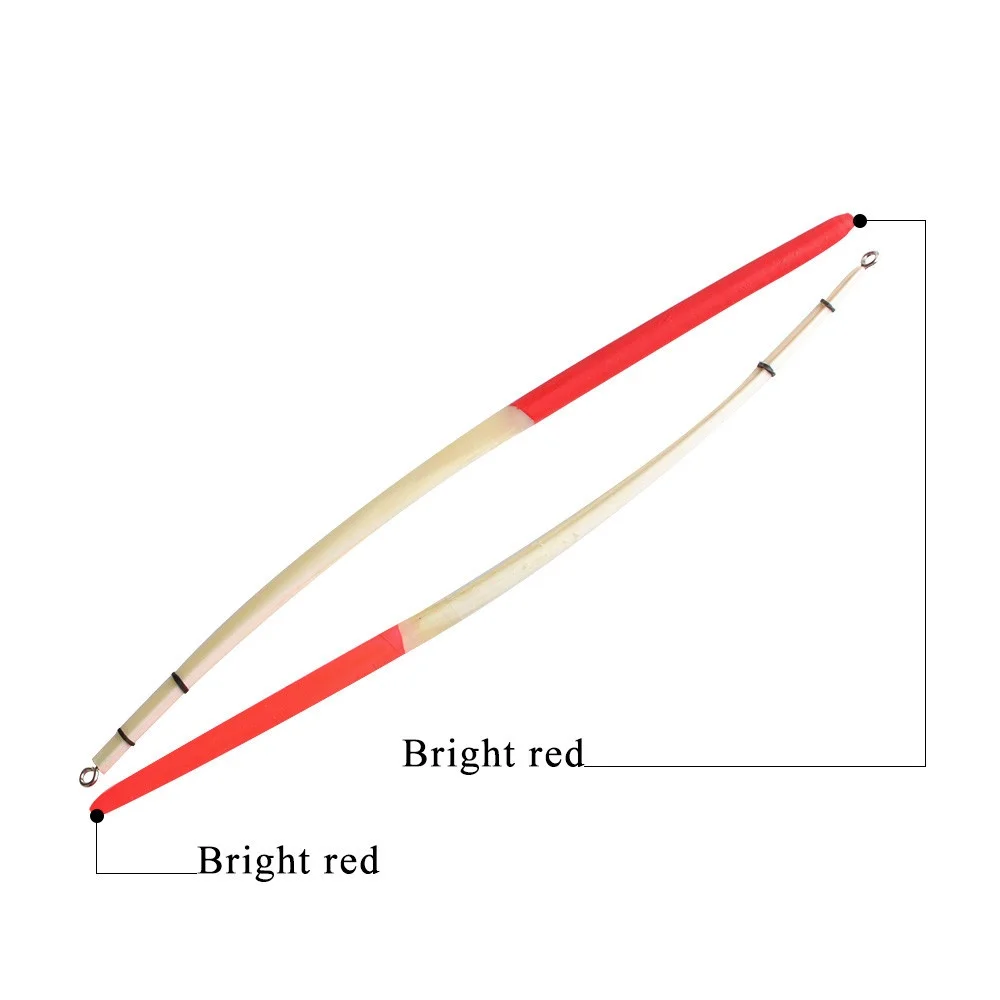 NGB 10 unids/set 2 colores flotador de plumas de pavo real flotador de pesca flotador de plumas tipo cola dura tubos de vástago flotante Kits Accesorios - imagen 2