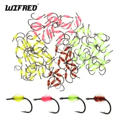 Wifreo 6 piezas/8 piezas # 18 Mini huevo de salmón mosca epoxi cuerpo Glo Bug ninfa húmeda pesca con mosca moscas Steelhead Grayling pesca señuelo cebos