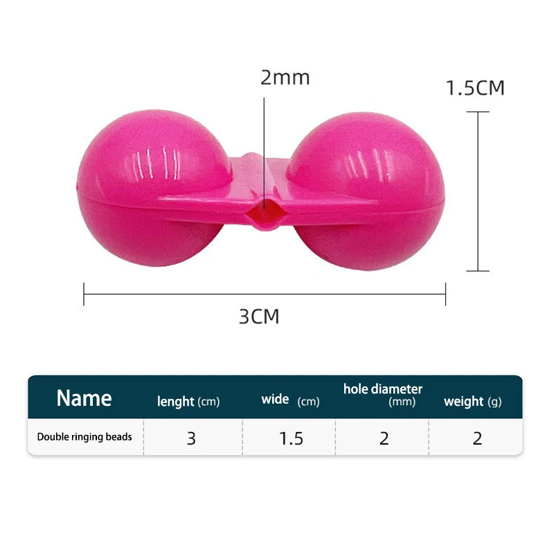 Atrapasueños portátil de pesca en el mar, cuentas de campana de plástico coloridas, doble sonajero, alarma de mordedura de pescado para atraer accesorios, 10 piezas - imagen 2