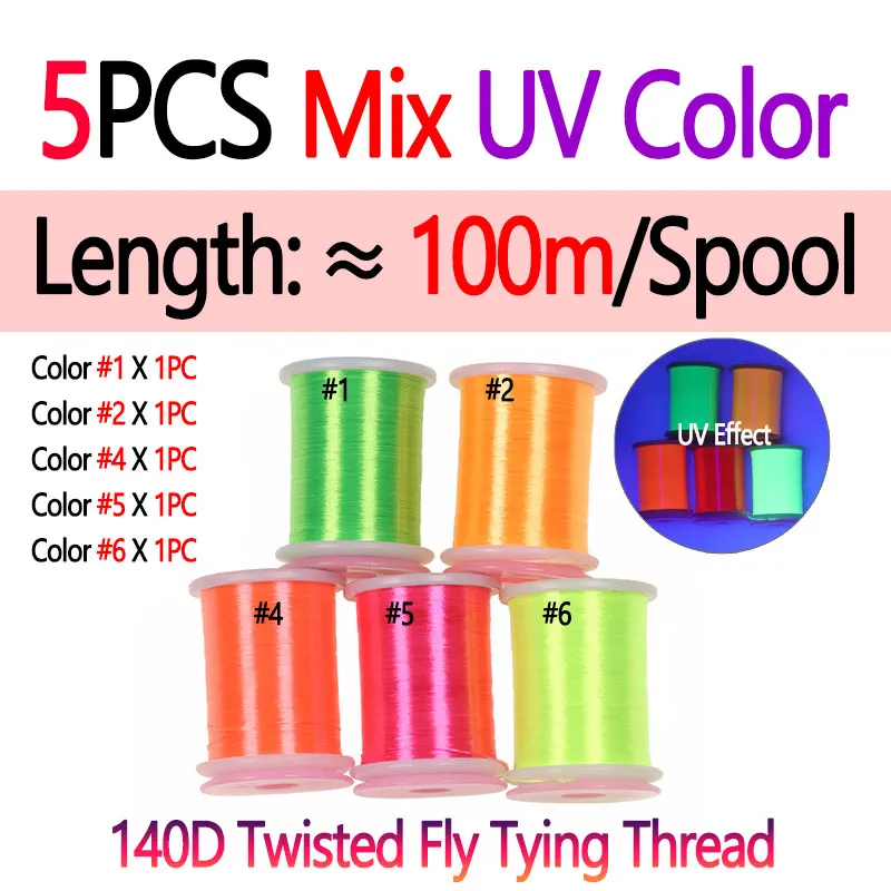5pcs Mix UV Color