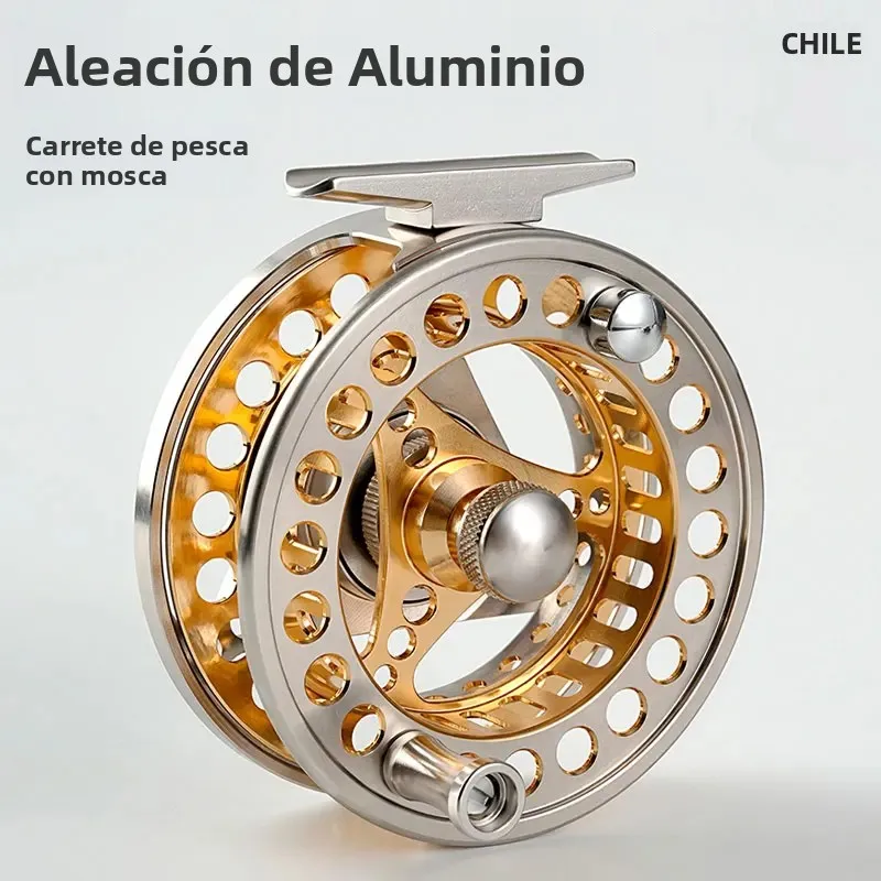 Carrete de pesca ultraligero para niños, relación de engranaje 2 + 1BB 1:1, 7/8 5/6, carrete de pesca de aleación de aluminio completo con arrastre ajustable de hasta 2kg
