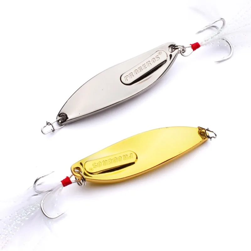 Cebos de vibración de hundimiento de hoja Vib de Metal, Vibe Artificial para aparejos de pesca de perca de Lucio, colores dorados y plateados, 40mm, 5g - imagen 2