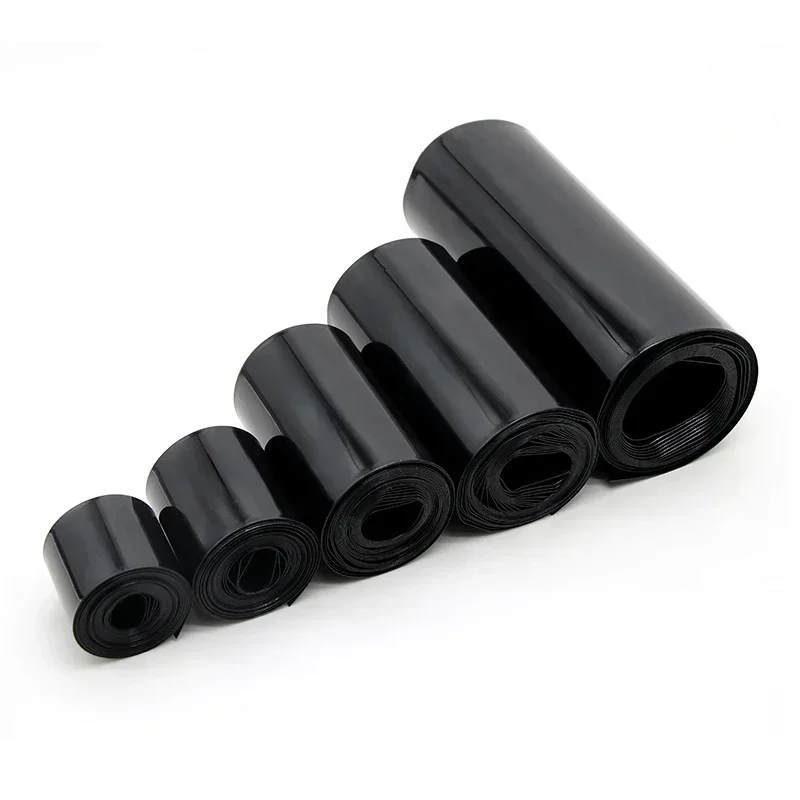 Paquete de batería de tubo termorretráctil de PVC 18650, ancho negro 29,5mm ~ 300mm, película de protección aislada, envoltura de funda de litio, funda de Cable - imagen 5