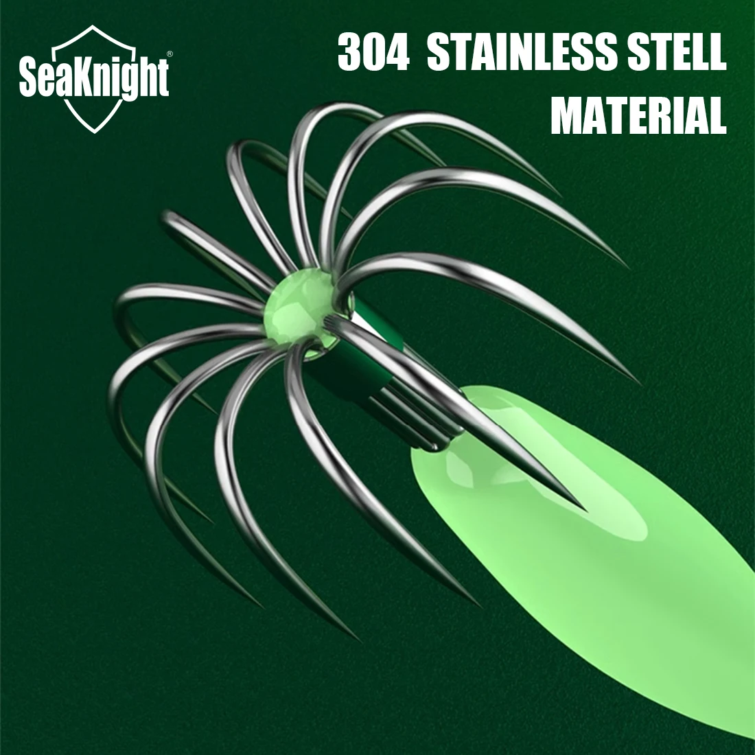 Seaknight-señuelo luminoso de calamar, anzuelos de mar, tambor de soplado, señuelos de sepia, cebos de Pesca de Mar, aparejos de pesca de calamar, 2024 - imagen 5