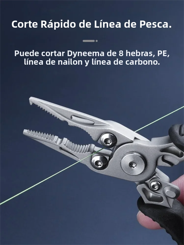 Alicates de señuelo de boca curva multifuncional para niños, Mini alicates portátiles de aleación de aluminio, tijeras, herramientas de pesca al aire libre - imagen 5