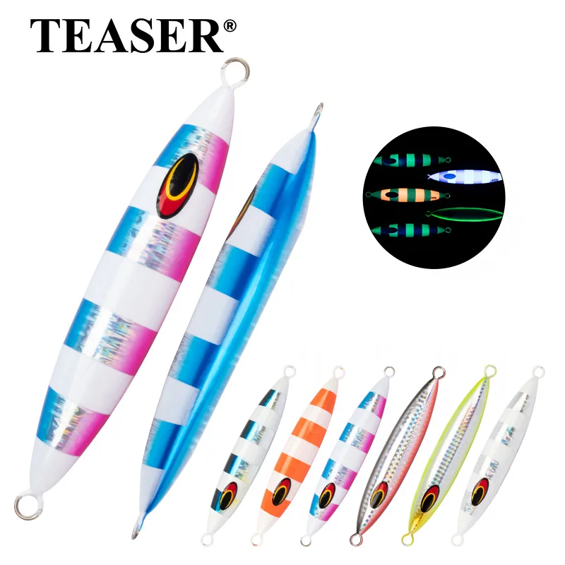 Teaser J120 – Jig metálico luminoso de hundimiento rápido para agua salada - imagen 2