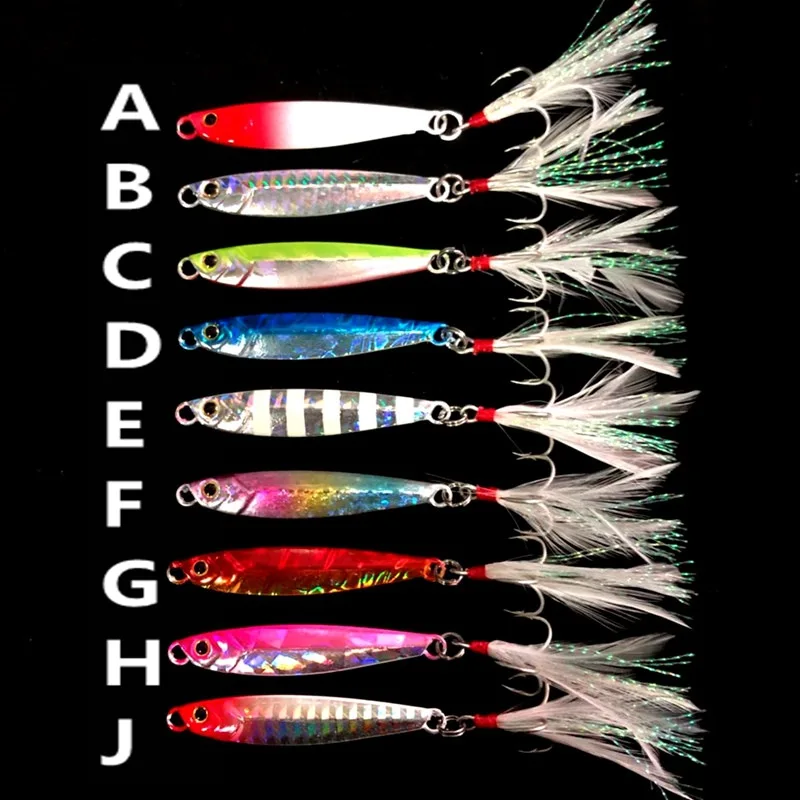 Nuevo señuelo de pesca Shore Cast, plantillas pequeñas, Jigbait de Metal, señuelos artificiales, 7-20g, cebos duros, 1 pieza en venta - imagen 2