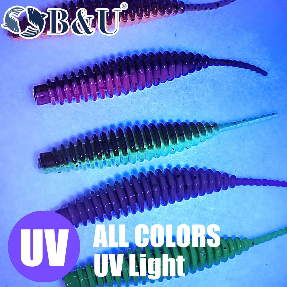 B & U TPR cebo de gusano flotante cebo suave Tanta 39mm 51mm Señuelos de Pesca Pesca de carpa señuelo de lubina Isca artificial - imagen 4