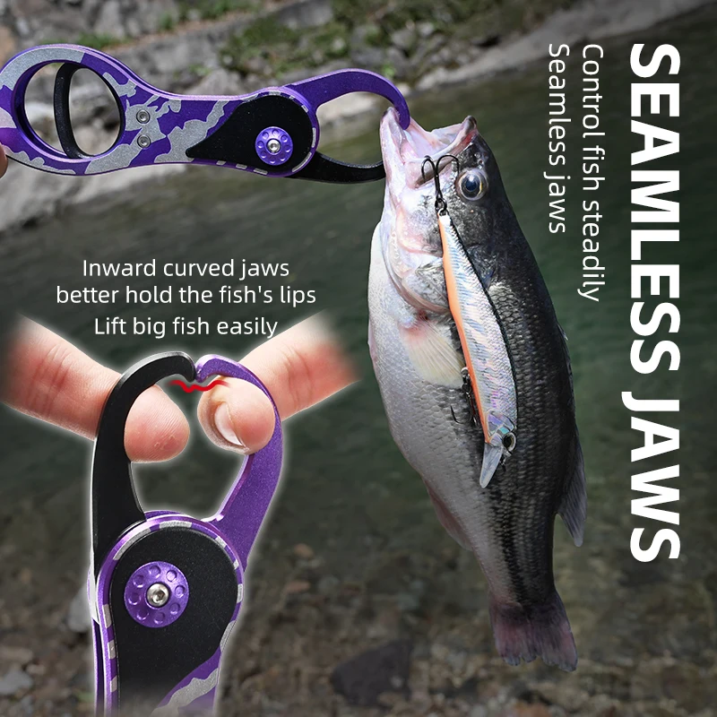 Pinza de pesca MEREDITH: herramienta de aterrizaje de aluminio con cordón, peso máximo de 40 lb, mango ergonómico para agua salada/agua dulce - imagen 4