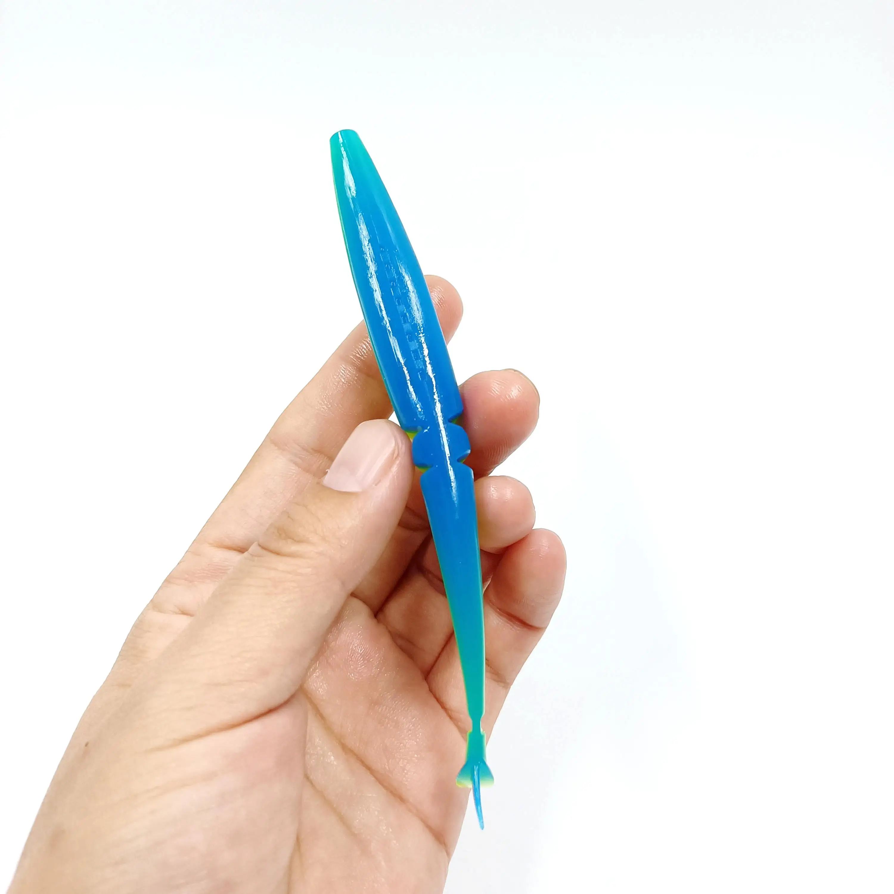 DUODUOYU 5 unids/bolsa señuelo de pesca suave segmentado grande 12cm 9,9g señuelo de plástico suave Shad señuelo Swimbait equipo de pesca de lubina aritical - imagen 3