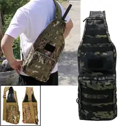 Bolsa de pecho con señuelo de pesca, mochila individual táctica, bolsos de hombro Molle, bolsa de aparejo para senderismo al aire libre, mochila cruzada deportiva para caza