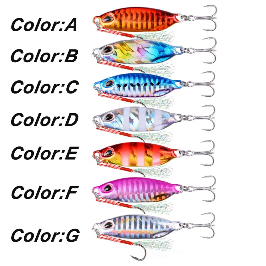 Señuelo Jigging Metal 7 uds – Varios pesos para agua salada - imagen 4