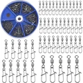 55Pcs Fishing swivel