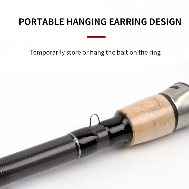 1 unidad de caña de pescar eléctrica, 3 secciones, 1,8 m, 2,1 m, caña de pescar giratoria, peso de línea, caña giratoria de pesca ultraligera - imagen 5