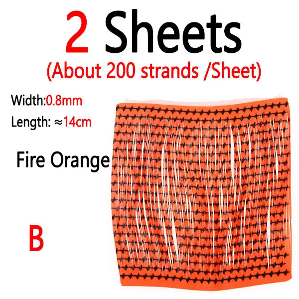 2 Sheets Fire Orange