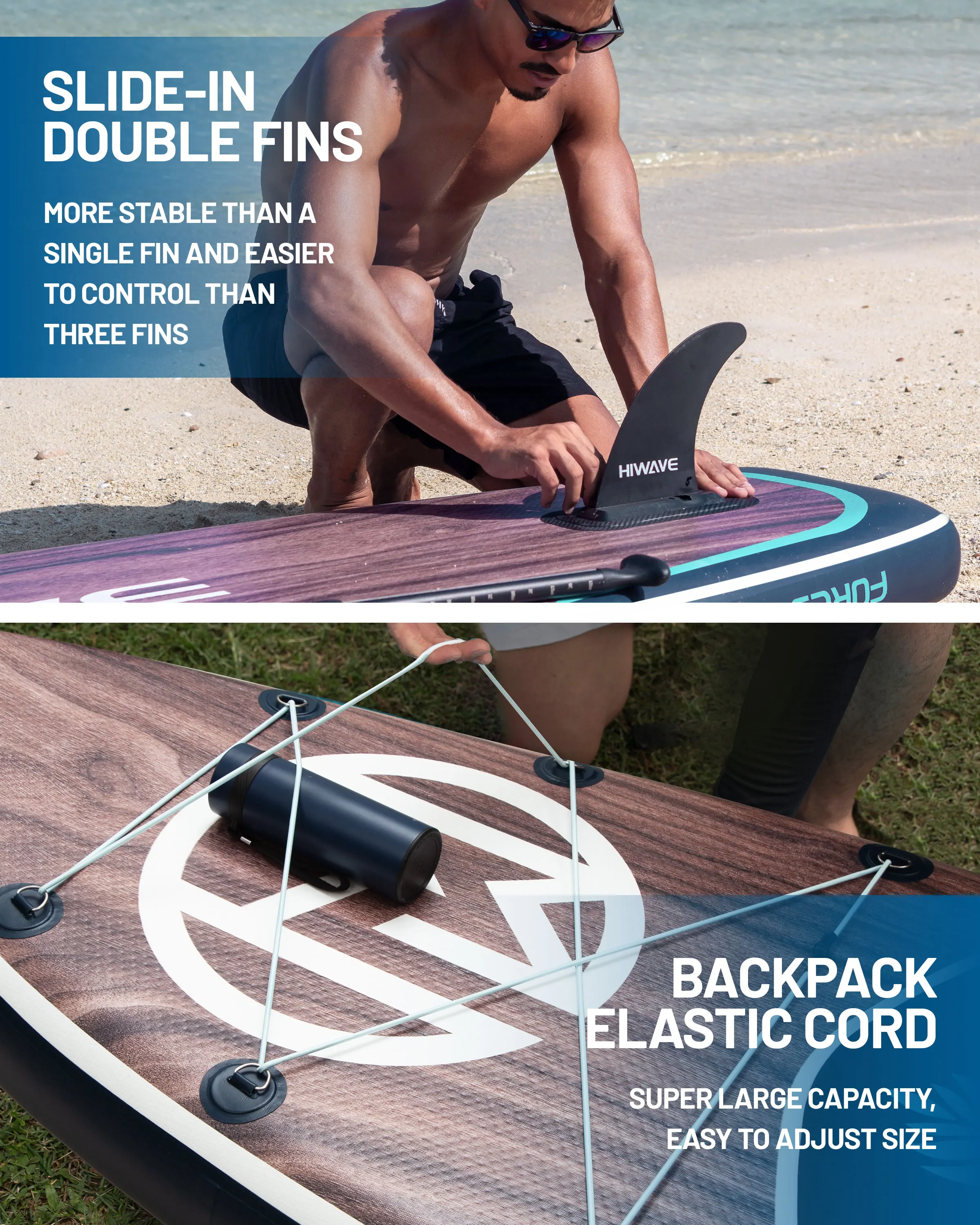 HIWAVE Tabla de Paddle Surf Inflable para Pesca con Accesorios - imagen 2