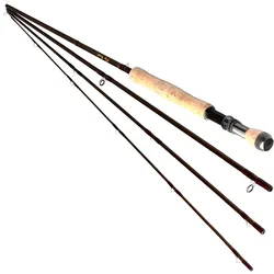 Caña de mosca carbono 9 ft – Mango corcho, acción medio‑rápida 5‑6 wt