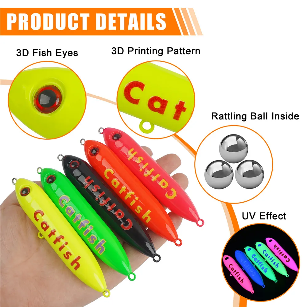 20 piezas 15g/27g línea de sonajero de bagre señuelo flotante para pesca de gato sonajero/flotadores estilo dragón flotadores de clavija para pesca de aparejos Santee - imagen 3