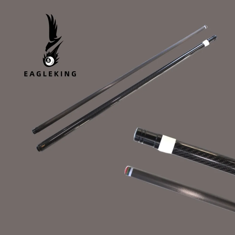 Taco de billar profesional de fibra de carbono, Taco de sarga 3K de 12,9mm, punta de piel de cerdo 1/2, 19oz, 147cm, tecnología negra, Taco de billar de fibra de carbono - imagen 3