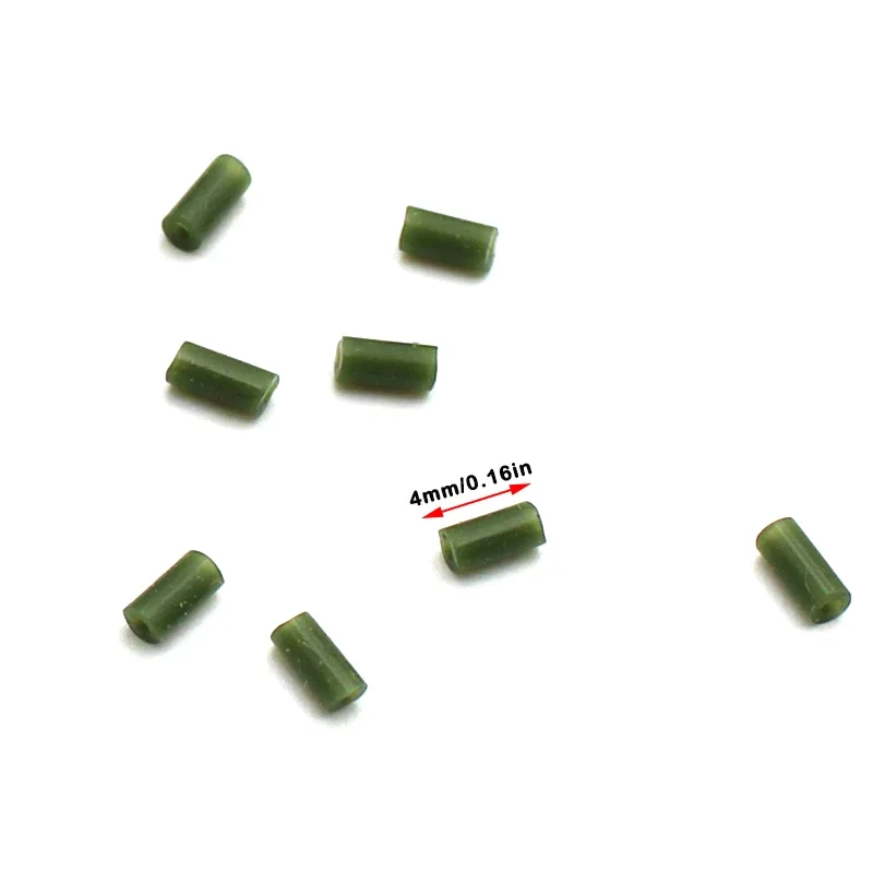 200x funda de silicona para pesca de carpa, mangas antienredos, verde, marrón, negro, apto con gancho 2 4 6 8 para aparejo de pelo de pesca de carpa - imagen 2