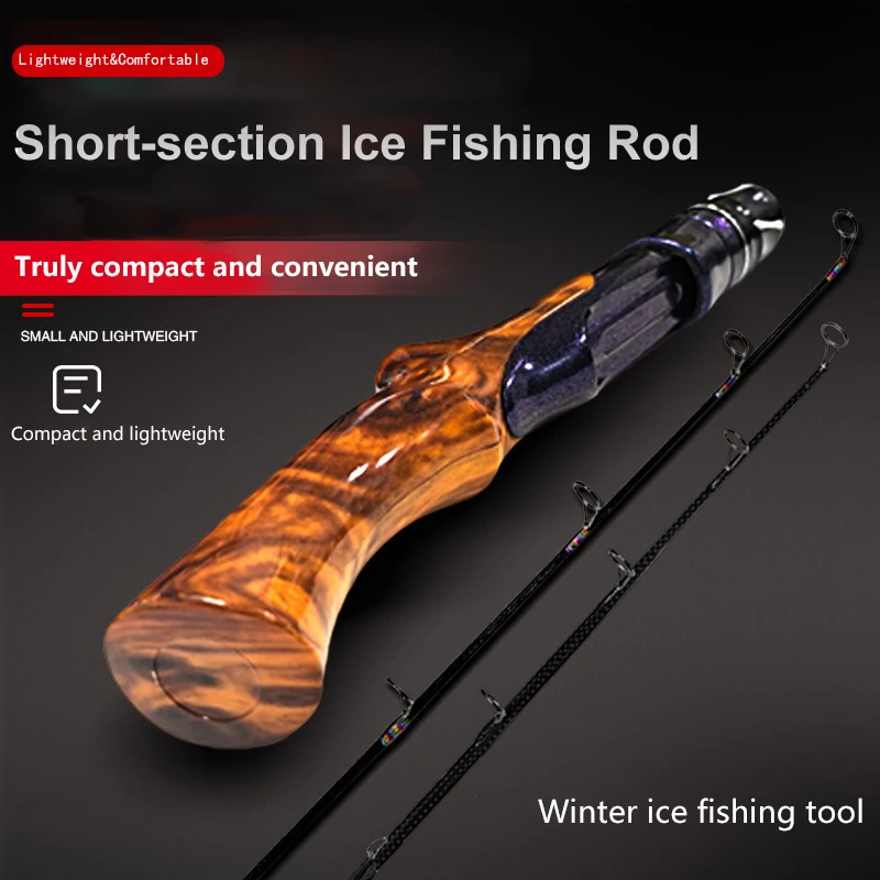 Caña de pesca en hielo Mavllos – 2 secciones, 30-50 cm, mango curvo - imagen 5