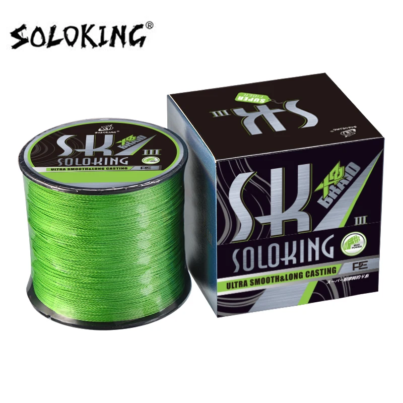 SOLOKING-sedal de pesca SK8 PE X8 150M/300M/500M, hilo de pesca trenzado de PE fuerte, alambre de pesca multifilamento 18-100LB - imagen 2