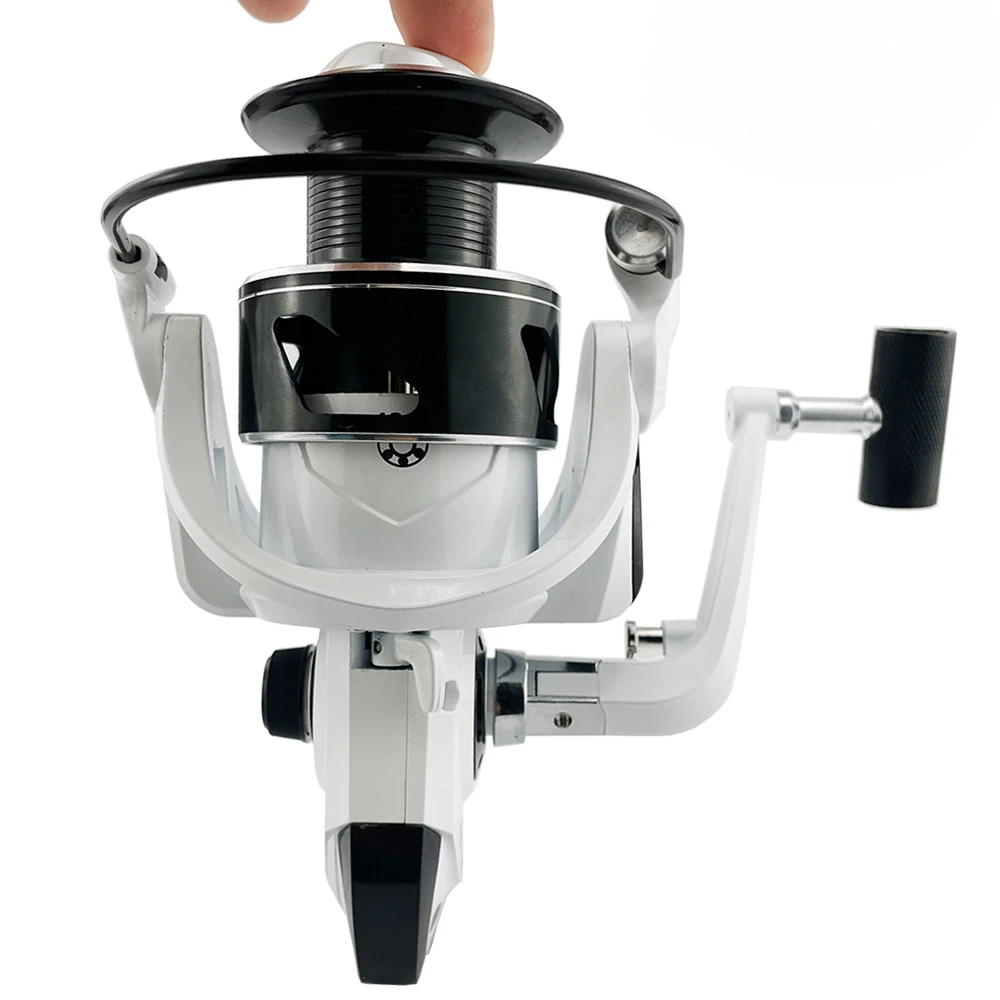 Carrete de pesca de fundición larga de alta velocidad, 5,2: 1/5, 1:1, agua salada, Max Drag10KG, mano izquierda/derecha, Interchaneable con Kit de línea 2000-7000 - imagen 2