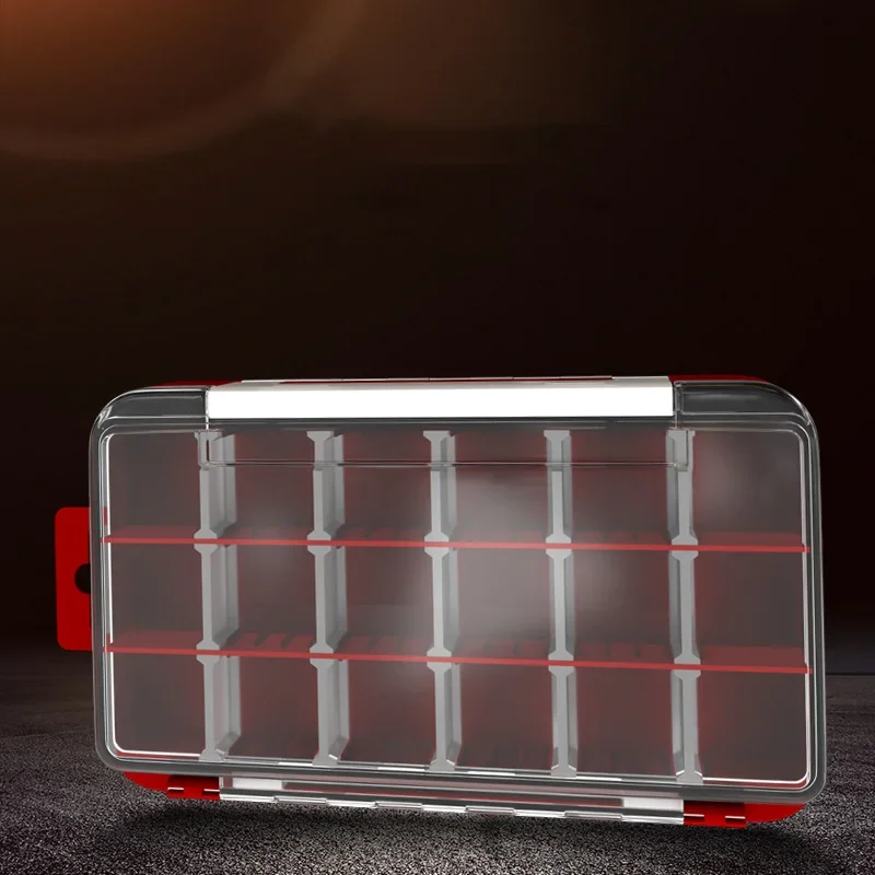 OUTKIT-cajas de aparejos de pesca de doble cara, señuelo de pesca, caja con cabezal de anzuelo, organizador, caja de almacenamiento de aparejos de cebo de pesca para cuchillas Spinner - imagen 4