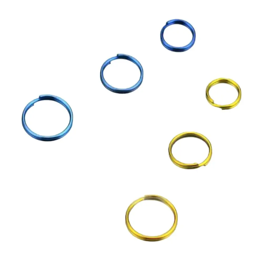 5 uds nuevo 10/12mm aleación de titanio EDC llavero 5 colores llavero portátil círculo Clip llavero Camping viaje herramienta colgante - imagen 3