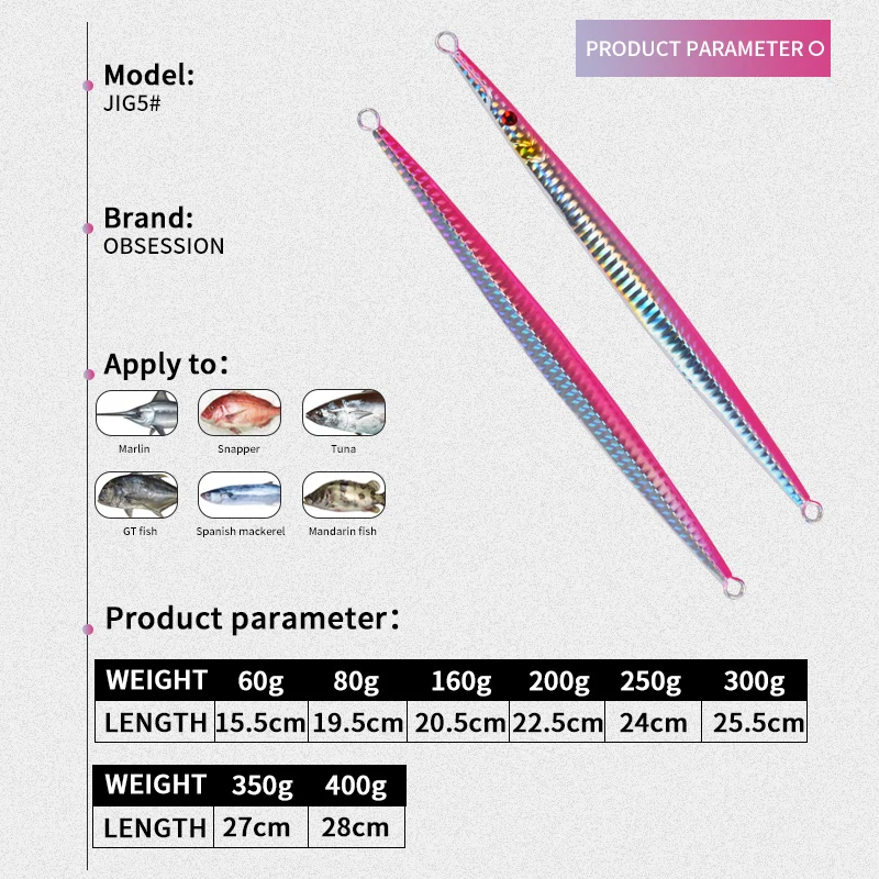 60g 80g 160g 200g 250g 300g plantilla de Metal de aguas profundas pesca Jigbait cuchara cebos Jig señuelo lápiz aparejos de pesca de hundimiento rápido - imagen 4