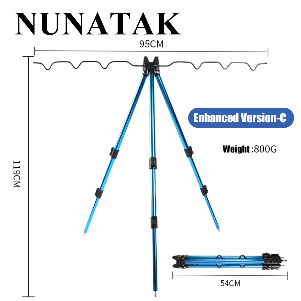 Soporte plegable de aluminio Nunatak 2024 para cañas de mar - imagen 2
