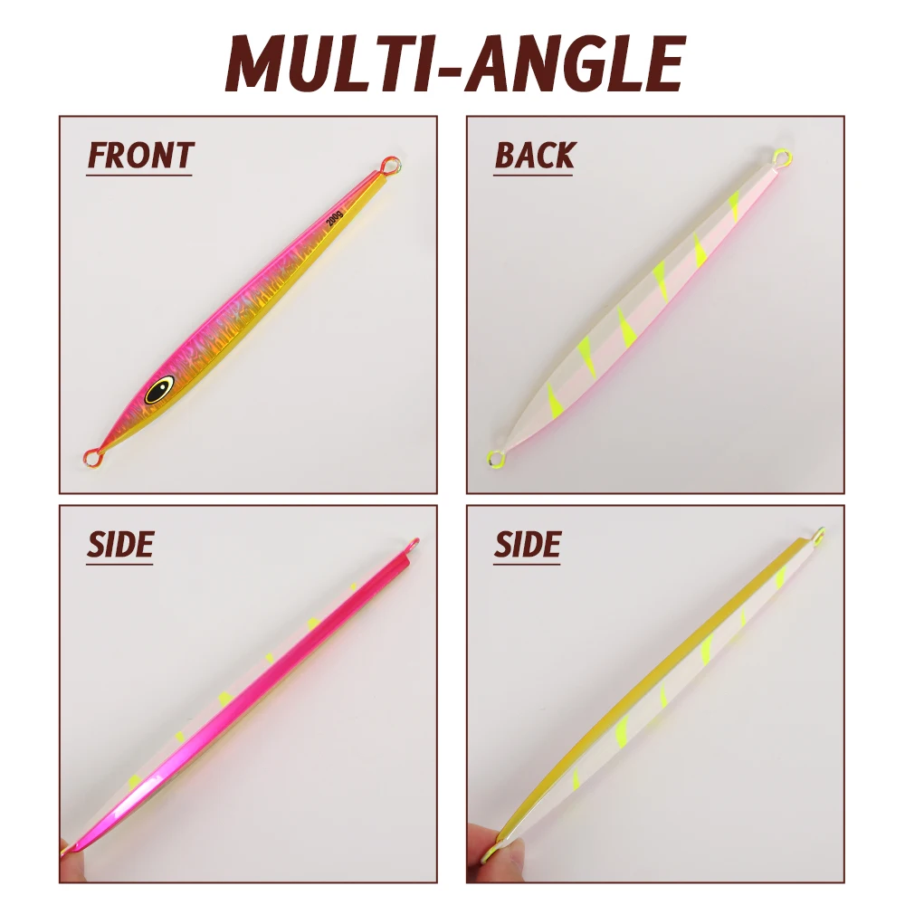 TOLU nuevo plantilla de Metal de hundimiento rápido 130g150g180g200g250g300g400g plantillas de caída de hundimiento rápido de fundición larga señuelo de pesca de aguas profundas de agua salada - imagen 3