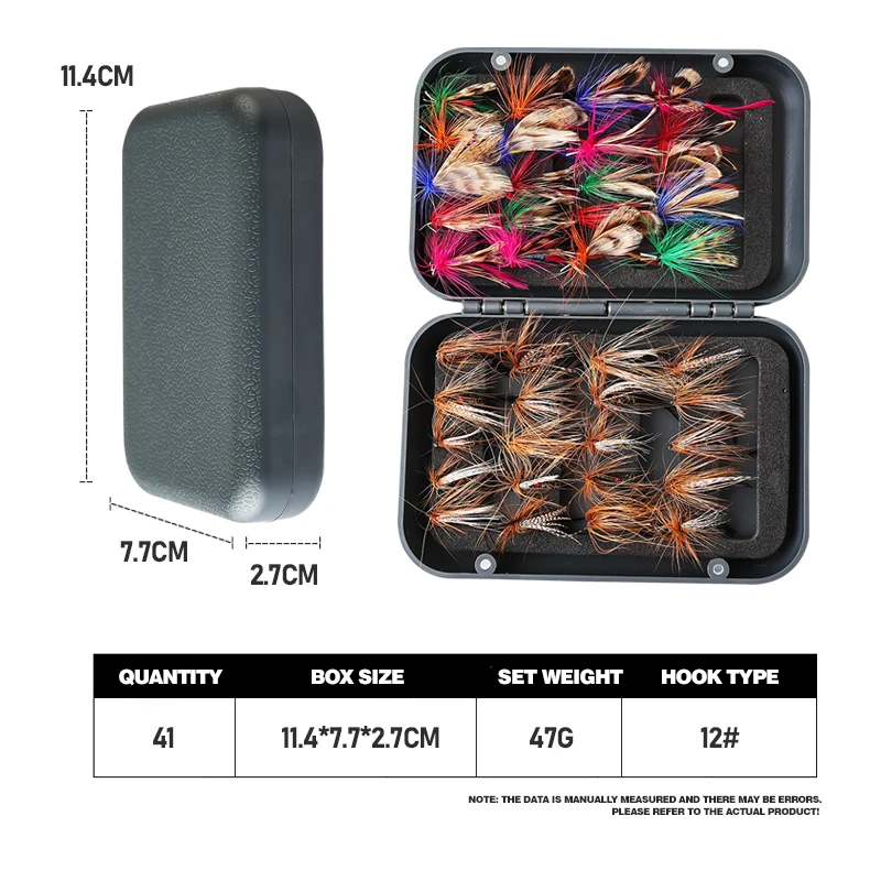 Juego de 65 piezas de cebo artificial para moscas y insectos para trucha al aire libre, lubina, cebo de señuelo y accesorios de cebo de señuelo - imagen 3