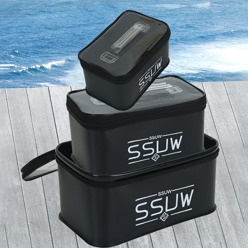 Bolsa de pesca EVA portátil, Cubo de pesca plegable de 3 piezas, caja de pescado, contenedor de agua para acampar, bolsa de almacenamiento de aparejos de lavabo, 2024G, 211 - imagen 2