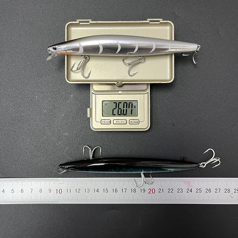 1 Uds 145mm 26g Señuelos de Pesca de pececillo que se hunden Wobbler fundición larga lubina trucha carpa cebo Artificial Jerkbait accesorios de pesca - imagen 4