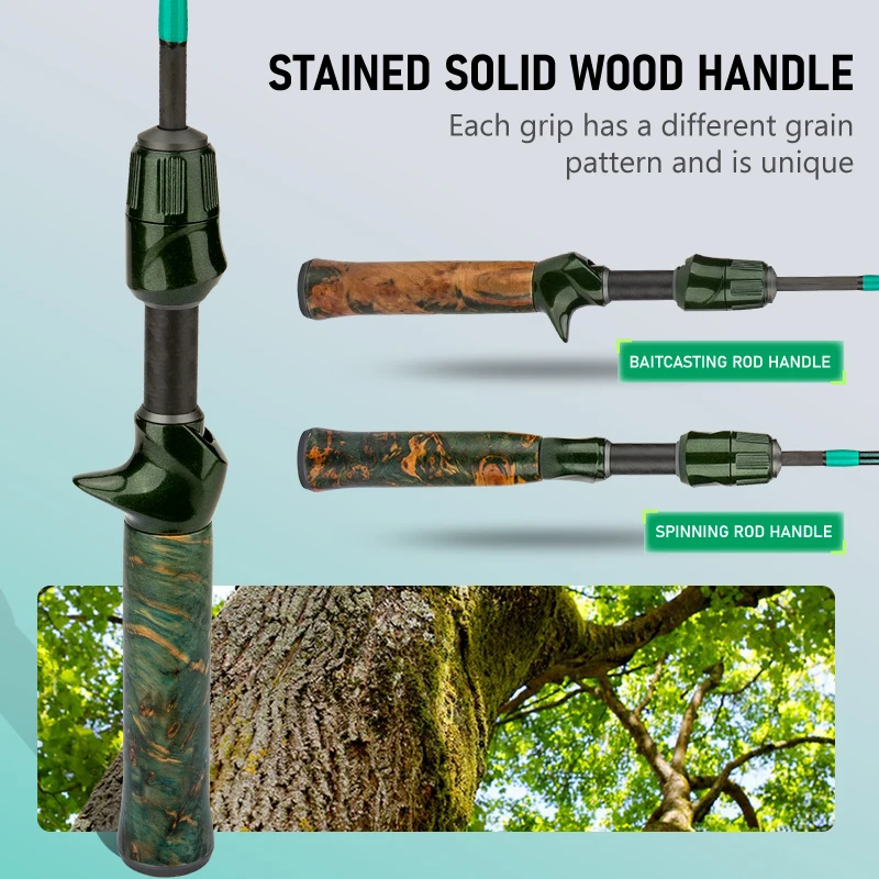 Caña de pescar de trucha profesional de 3 secciones, cebo giratorio, punta sólida, caña ligera de fibra de carbono, aparejos de pesca PHANTOM - imagen 5