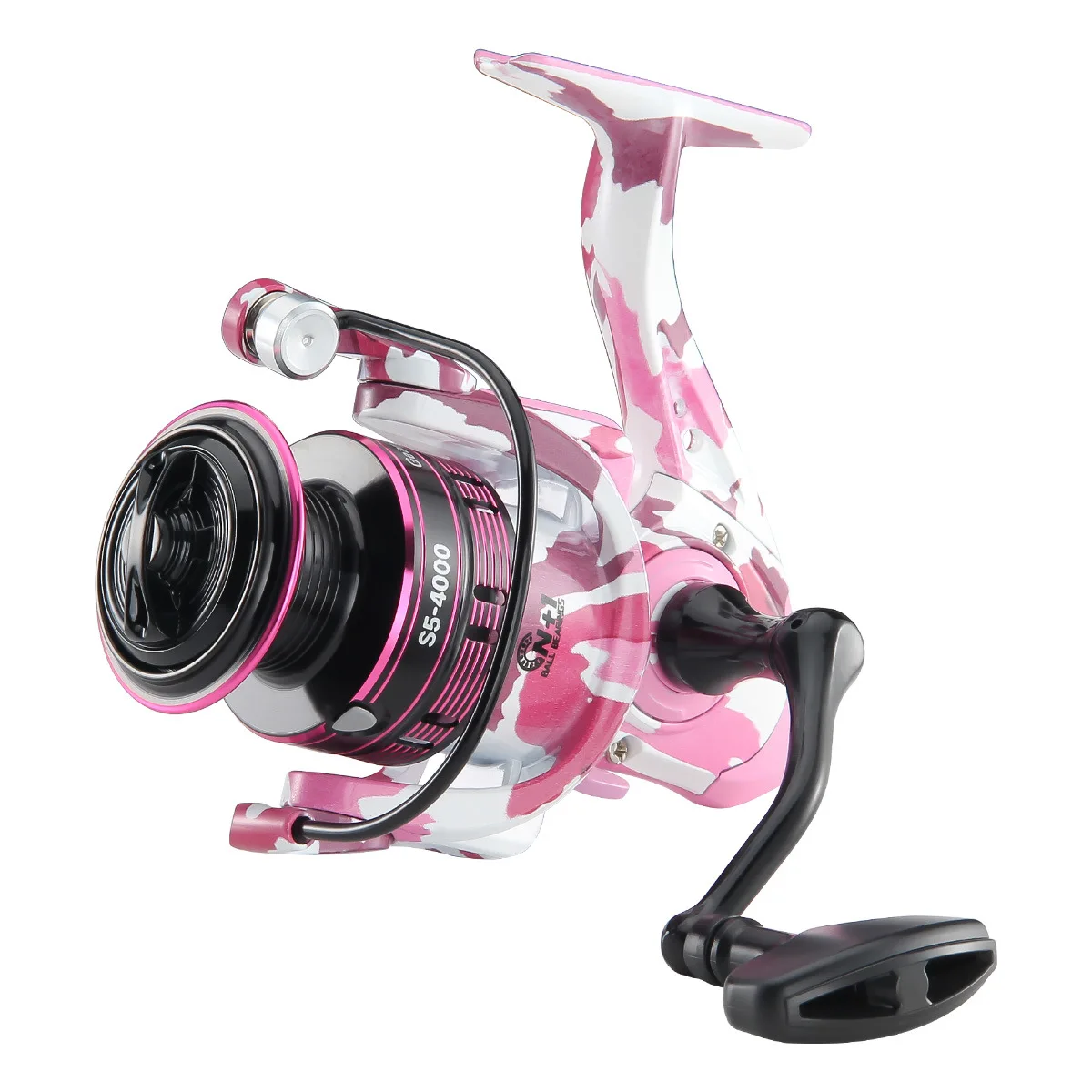 Carrete de pesca giratorio con mango de EVA, relación de engranaje 5,2: 1, carrete de Metal, arrastre máximo, rueda de carrete de pesca giratoria ligera de 14 libras